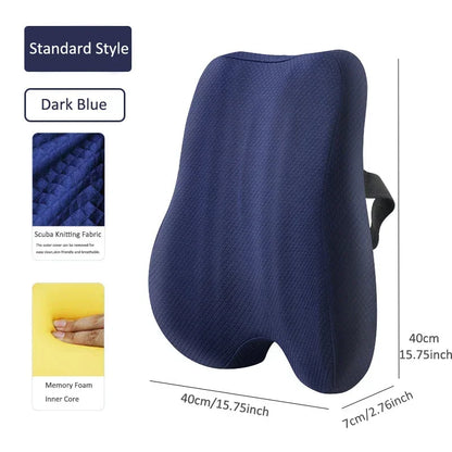 Orthopedic Memory Foam Seat Cushion Set, Coccyx Support Cushion, Office Chair, Waist, Back, Lumbar, Car Seat, Hip Massage Pad