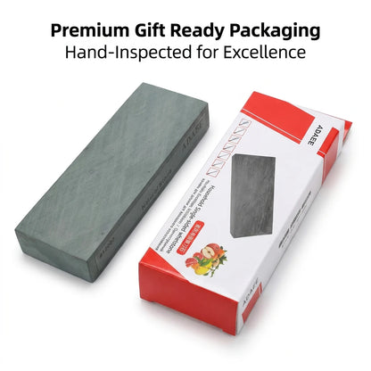 ADAEE 12000 Grit Natural Whetstone, Professional Sharpening Stone 200x75x29mm 1.22kg Heavy Duty, Xingzi Metamorphic Rock for Chef Knives, Straight Razors, Woodworking Chisels, Mirror Finish Honing Stone, Splash & Go