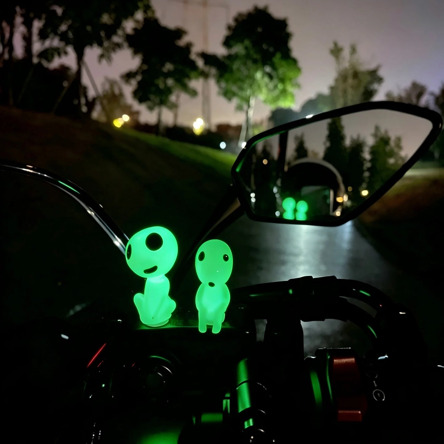10Pcs Luminous Ghost Miniature Figurines Glow In Dark Tree Elves Micro Landscape Accessories Outdoor Fairy Garden Decoration