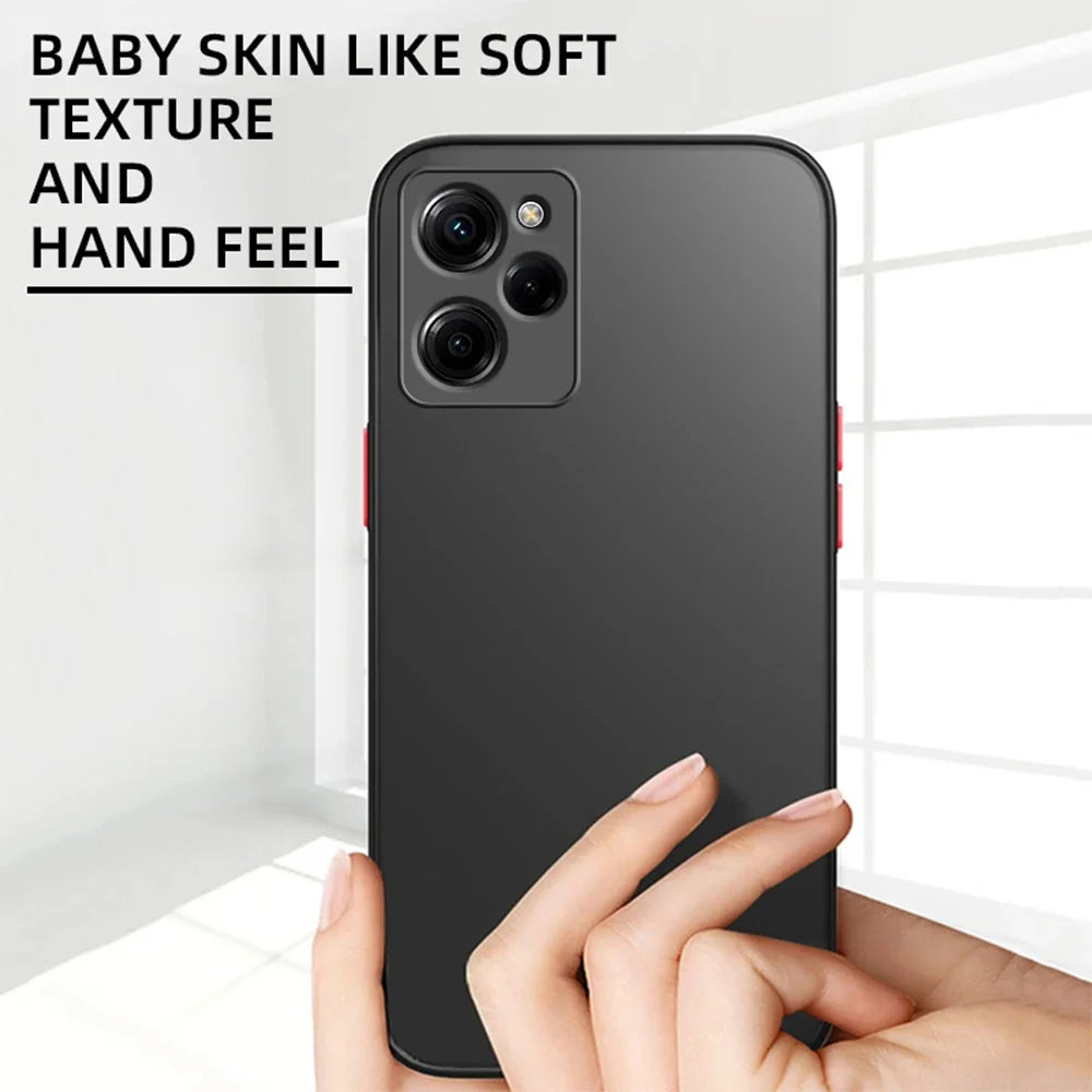 Luxury Matte Armor Case for Xiaomi Note 12 Turbo 13 11 10 Pro Plus 5G Shockproof Bumper Phone Cover For Redmi 12 12C 10 10C 4G