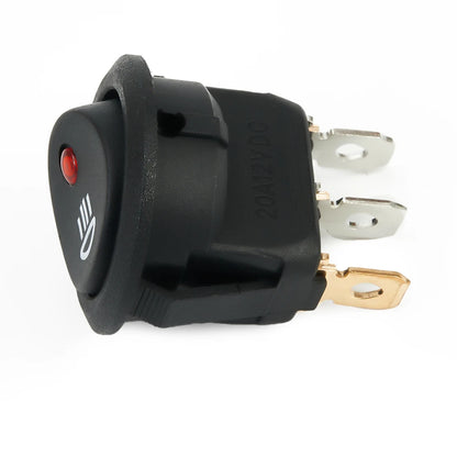 1 Pc On Off Rocker Switch Red Led Fog Light Lamp Symbol Car Van Truck 23mm DC 12V 20A ABS Plastic Fit For Car Van Truck