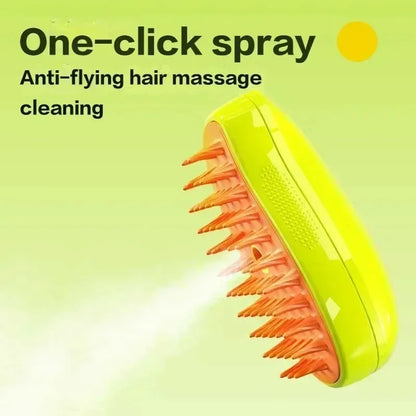 3-in-1 Electric Steam Brush for Cats and Dogs