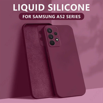 Liquid Silicone Case For Samsung Galaxy S24 S25 FE S26 S23 S22 Ultra Plus S25 Edge A57 A37 A56 A17 A16 A36 A54 A55 5G Soft Cover