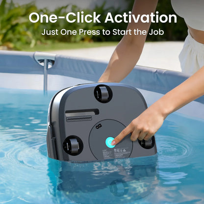 Refurbished AIPER Scuba SE Cordless Pool Cleaner Pool Vacuum with 90-Min Runtime, Smart Self-Parking, Lightweight, Pool Vacuum for Above Ground Flat Pools up to 860 Sq.ft, Starry Gray & Teal