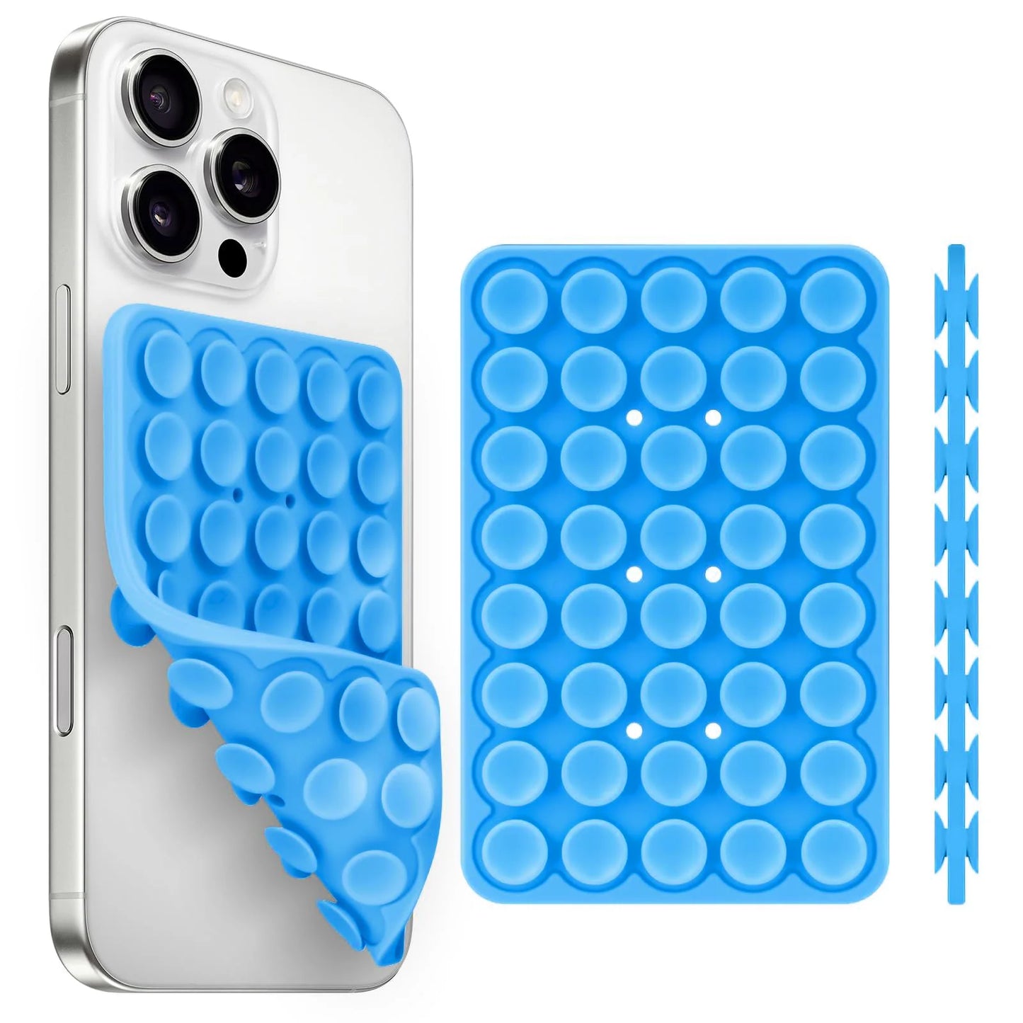Silicone Suction Cup Phone Holde Multifunctional Fixed Anti-slip Mobile Fixture Double Sided Detachable Phone Rubber Sucker Pad