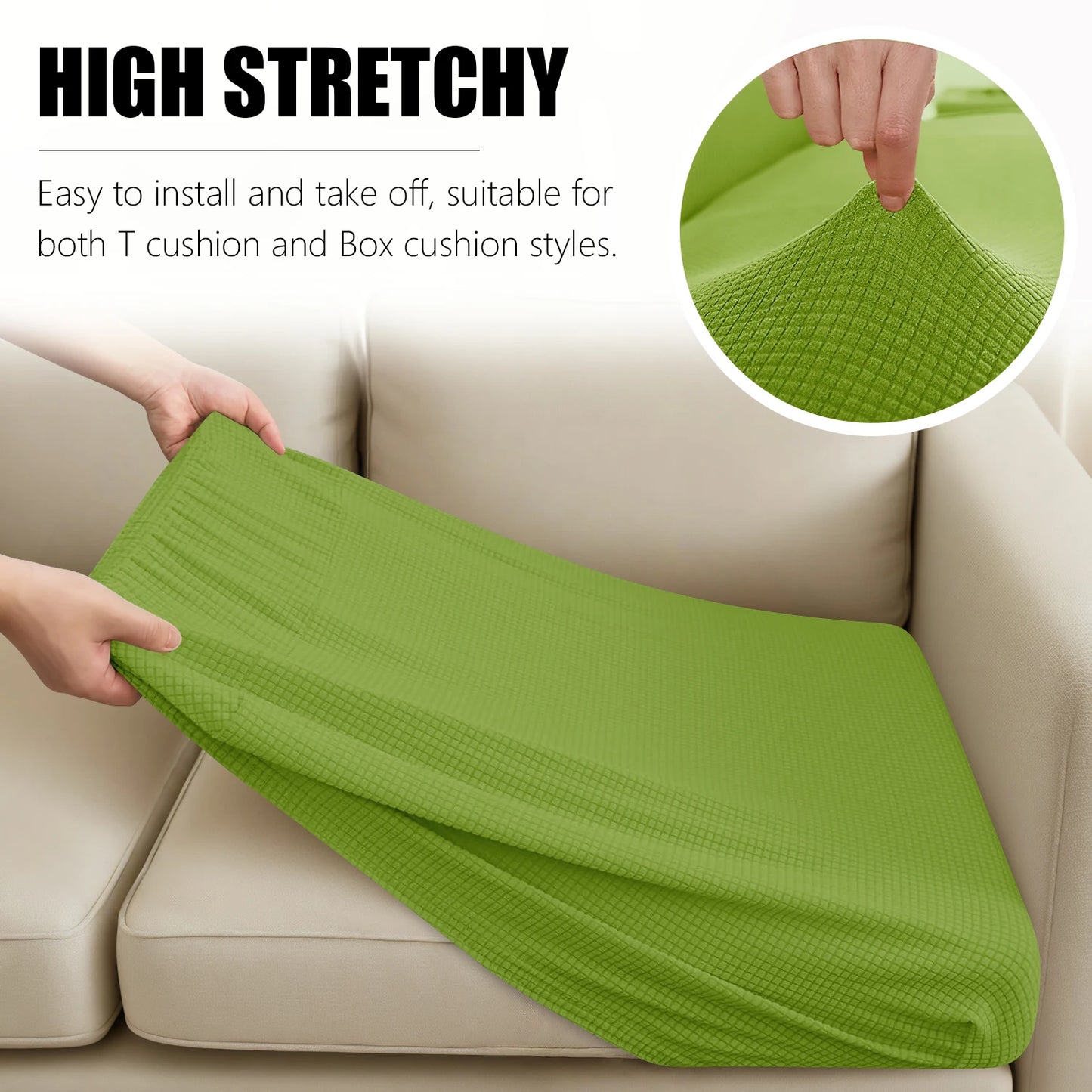 1 2 3 4 Seat Sofa Cushion Cover Back Combination Kit Cover Living Room Waterproof Jacquard Slipcover Couch Seat Protector Case