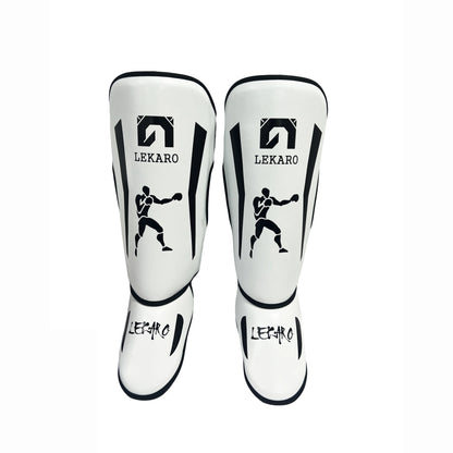 Lekaro Adult Professional Fighting Leg Guards Boxing Shin Guards Fighting Protective Gear Instep Protection Fighting Equipment