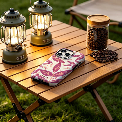 Purple Tone Stripe Heart Bumper Case Dual Layer for iPhone 17 16 15 14 Plus 13 Pro Max Shockproof Hard PC Cover