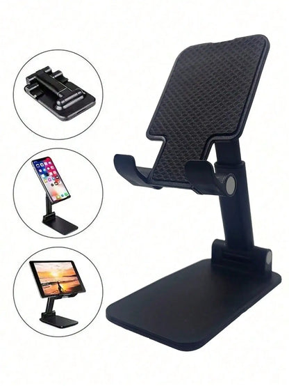Adjustable Foldable Phone Tablet Stand Portable Desk Holder Universal Compatible Cellphone Mount Sturdy Non Slip Base For Live Stream Office Study Travel Binge Watching Home