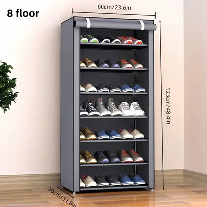 6th/8th/10th Floor Non-Woven Fabric Shoe Rack, Entrance Door Shoe Rack, Multi-Functional Storage Rack. The First Floor Can Hold Three Pairs Of Shoes. Suitable For Entrance, Living Room, Bedroom Or Coat Rack. Valentine's Day G