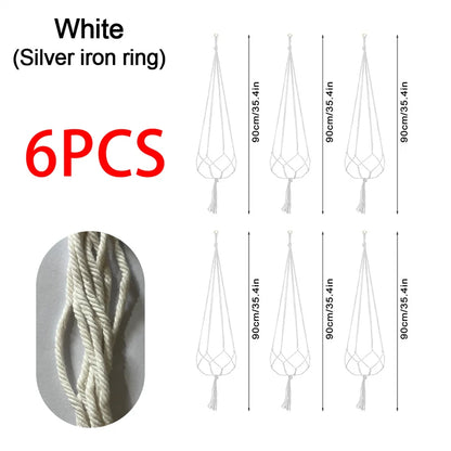 Hanging Plant Pot Hanging Basket Vases with Hook Creative Macrame Suspension Plant Planters for Hanging  Flower Pot Net