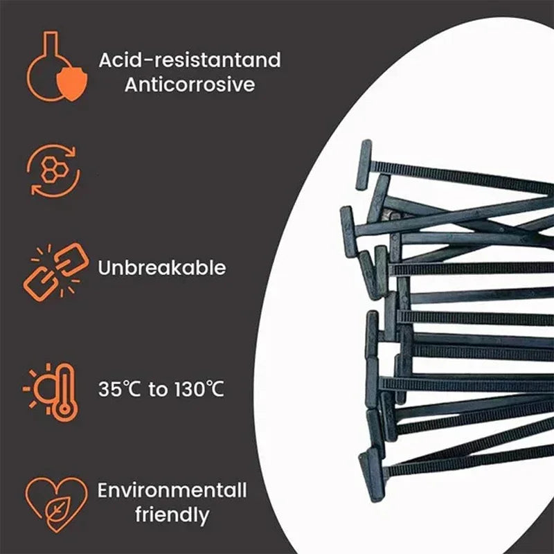 100/50/20pcs Zip Nylon Tie Wrap Cable Fixed Fastener Clips Car Hose Fastening Zip Strap Self-Locking Reusable Nylon Cable Ties