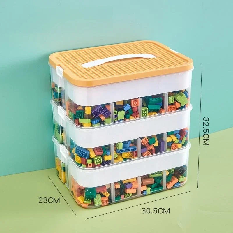 Plastic Storage Box For Lego Children Jigsaw Puzzle Building Block Container Classification Part Sort Box Kidroom Toy Organizer