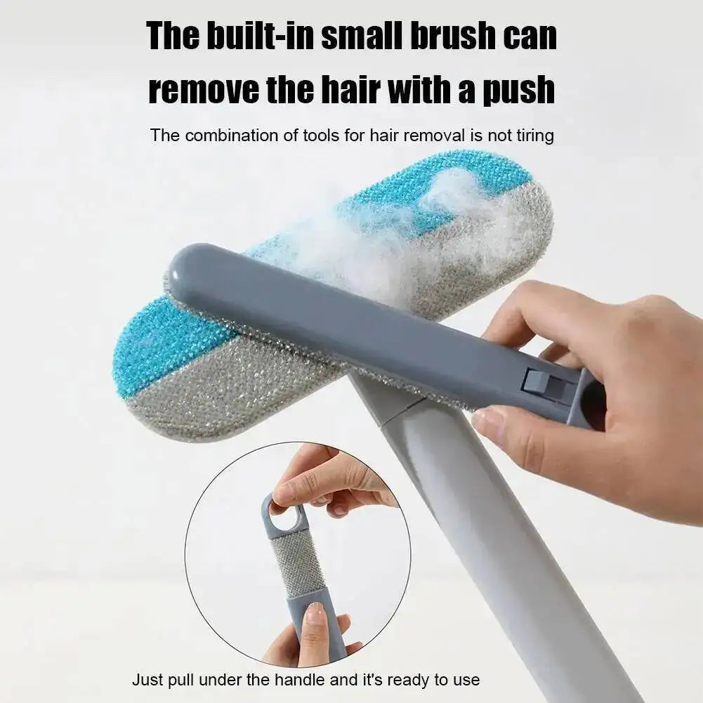 X-Pet Hair Removal Set Tool Reusable Static Removal Gloves Double-Sided Cat Grooming Gloves Remove Dog Fur Hair for Carpets Sofa