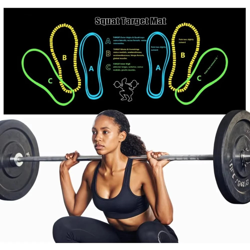 Two-Color Non-Slip Squat Mat for Home Gym and Fitness