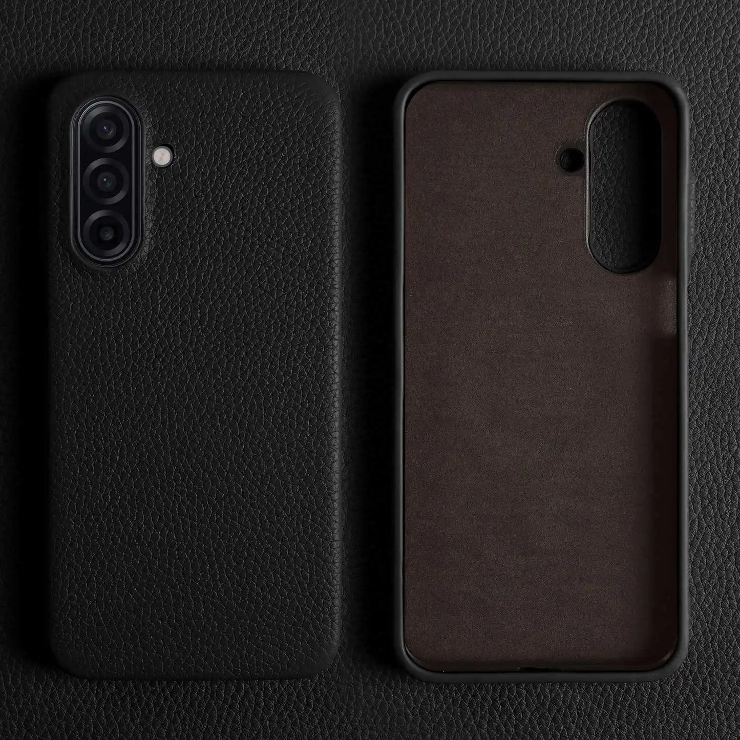 Luxury Genuine Leather Case For Samsung Galaxy A17 A07 A26 A36 A56 A15 A53 A24 Full Wrapped Shockproof Phone Cases Back Cover