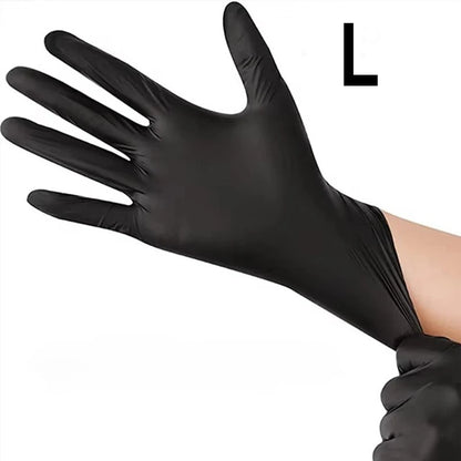 30/60/100PCS Disposable Black Nitrile Gloves Black Nitrile Gloves Cleaning Hairdressing Pet Tattoo Bathing Dishwashing