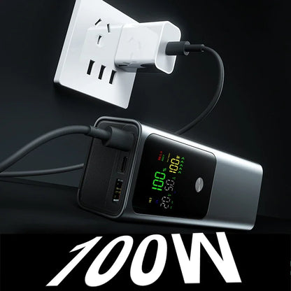 DIY Battery Charger Case PD 100W Fast Charging for 4PCS 21700 Polymer 20000mA Battery Power Bank Box for Macbook Need Welding
