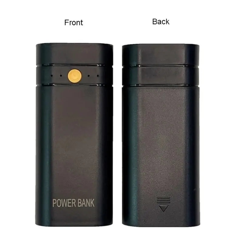 2 Slots 5V 18650 Power Bank Box Kit Fast Charging Power Bank TYPE-C USB Output Ports Plastic Shell Portable Battery Charger Case