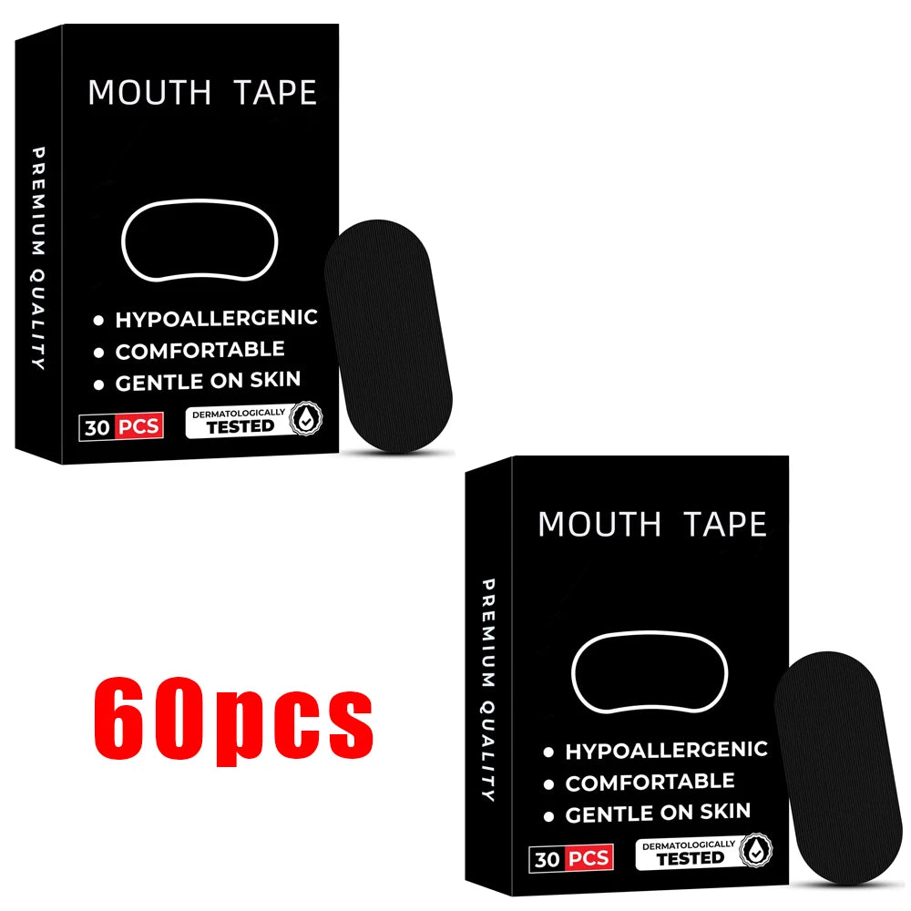 30/60/90Pcs Anti Snoring Sleep Mouth Tape Best Breathing Nasal Strips Medical Grade Improved Sleeping Snoring Relief