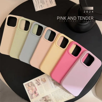 Silicone Solid Color iPhone Case – Dopamine Style
