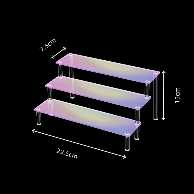Clear Acrylic Display Stand For Anime Figures Cupcake Shelf Organizer Desserts Holder Jewels Display Risers Stand Perfume Stand