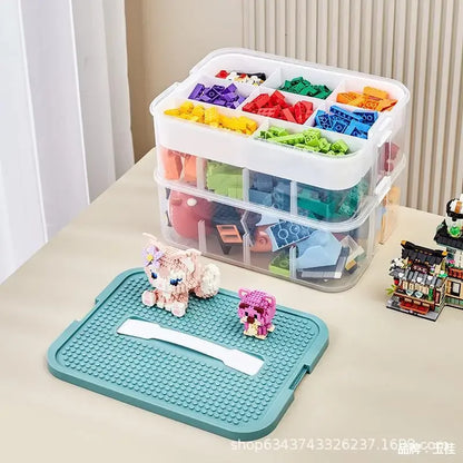 Plastic Storage Box For Lego Children Jigsaw Puzzle Building Block Container Classification Part Sort Box Kidroom Toy Organizer