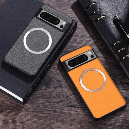 for Magsafe Fabric Cloth Case for Google Pixel 9 8 7 6 10 Pro XL 7A 8A 6A Magnetic Wireless Charging Slim Cover for Pixel 9Pro