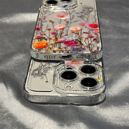 Cute Flower Clear Case For Samsung Galaxy A56 5G A57 A36 S26 S25 Ultra S24 FE S23 Case A37 A55 A54 A26 A07 A17 Shockproof Cover