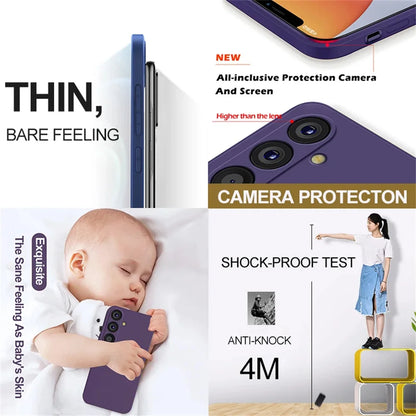 Phone Case Galaxy S25 S24 S23 Ultra Case Soft Liquid Silicone Samsung Galaxy S25 S24 S23 S22 Ultra Plus S23Ultra S24Ultra Cases