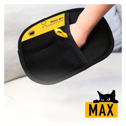 2‑Pack Pet Hair Removal Grooming Gloves, Double‑Sided Gentle Shedding Brush Gloves for Cats & Dogs, Pet Fur Remover Massage Grooming Tool