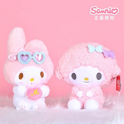 Genuine Sanrio Piano Plush Toy Hello Kitty My Melody Kuromi Cinnamoroll Cartoon Student Backpack Pendant Decoration Girl Gift