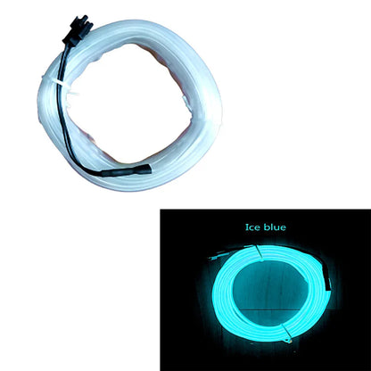 5m Car Interior Atmosphere Lighting LED Strip 5V DIY Flexible EL Cold Light Line Tube With USB Auto Decoration Ambient Lamp