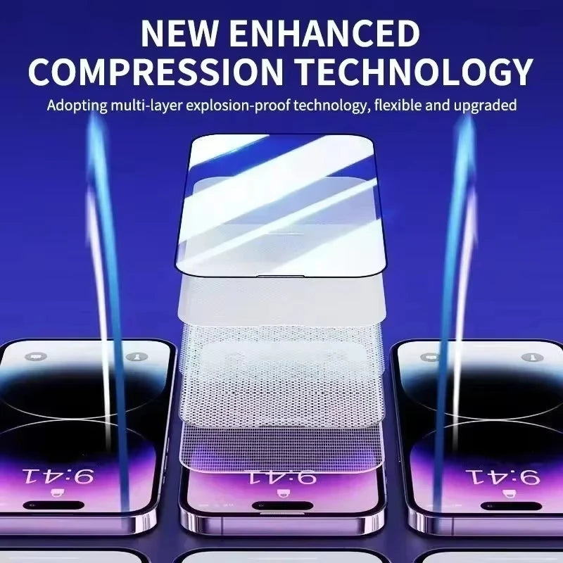 1-5Pcs Dust Free Full Cover HD Tempered Glass for IPhone 17 Pro Max Air 16 15 14 Plus 13 12 11 XR X XS Max Mini Screen Protector