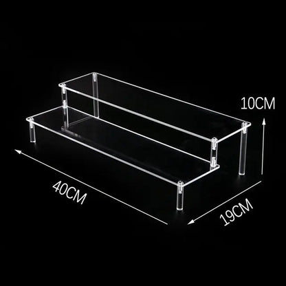 1-5 Tier Acrylic Display Stand,Clear Display Riser Rack for Cupcake,Perfume Doll Décor and Organizer Amiibo Funko POP Figures
