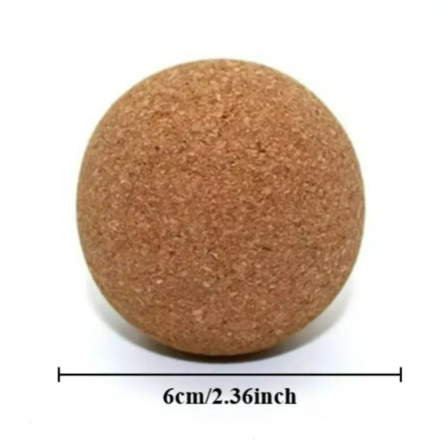 Cork Massage Ball for Muscle Relaxation, Deep Tissue Massager for Back & Shoulders, Portable Self-Care Tool