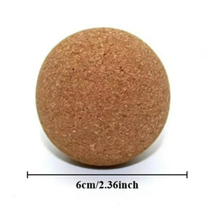 Cork Massage Ball for Muscle Relaxation, Deep Tissue Massager for Back & Shoulders, Portable Self-Care Tool