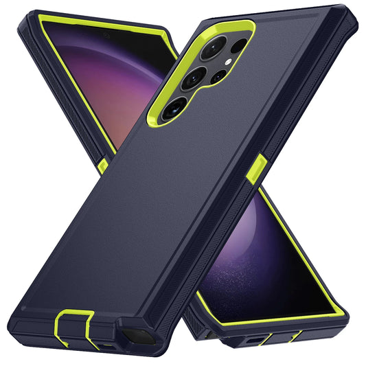 For Samsung Galaxy S25 S24 S23 S22 S21 S20 FE Plus Ultra Note 20 Armor Shockproof Defender Phone Case Hard PC+TPU Back Cover