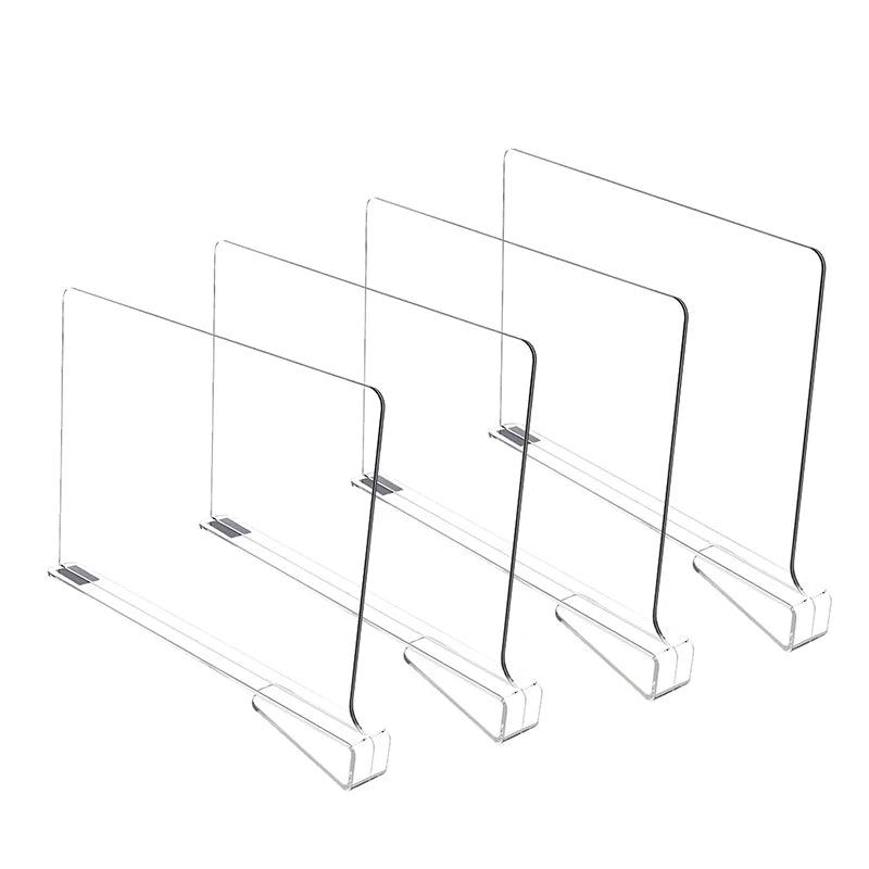 Transparent Closet Shelf For Wardrobe Organizer Clothes Divider Cupboard Bookcase Divider Baffle
