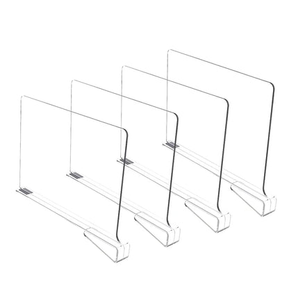 Transparent Closet Shelf For Wardrobe Organizer Clothes Divider Cupboard Bookcase Divider Baffle