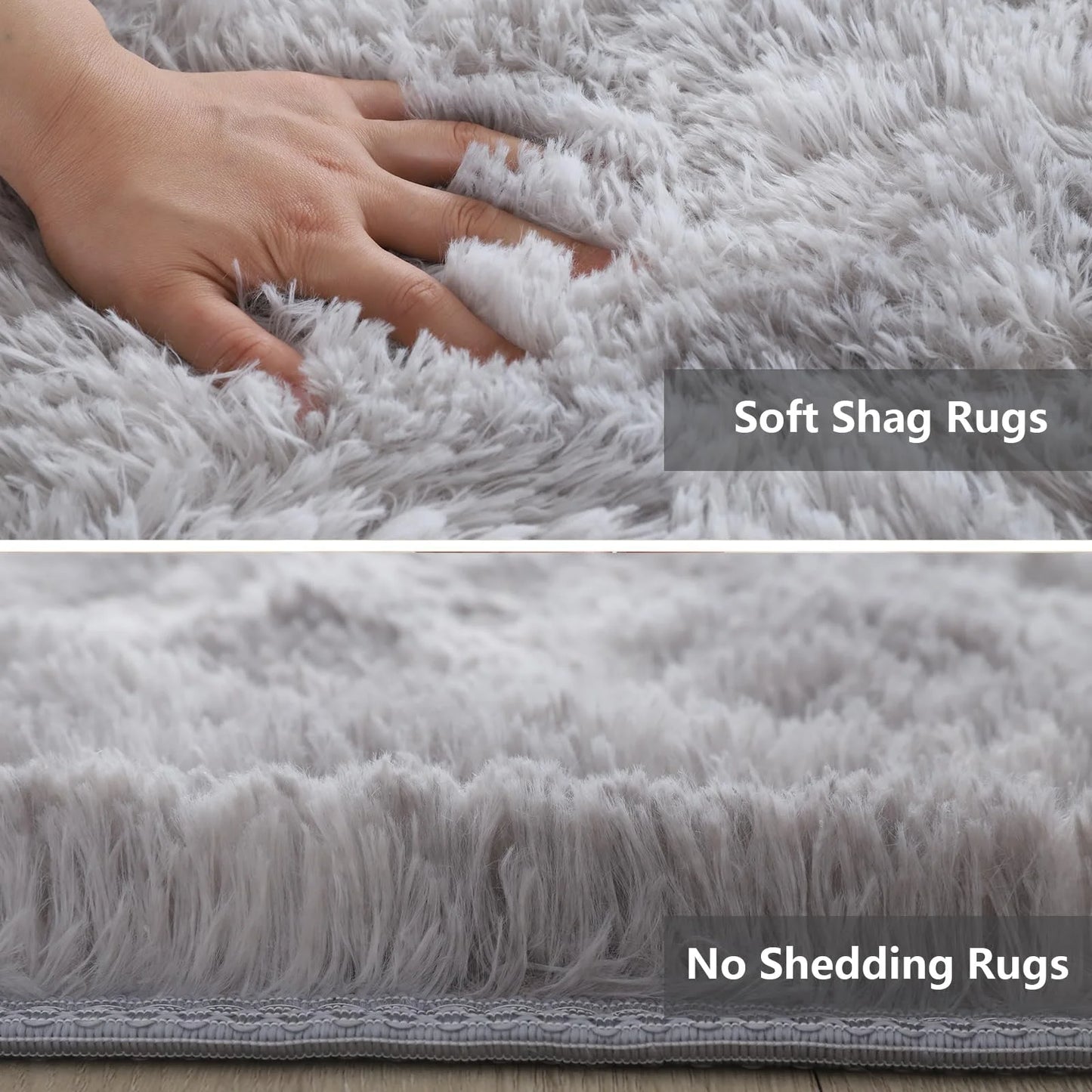 VIKAMA Ultra-Soft Puffy Rug — Bedroom & Living Room Carpet