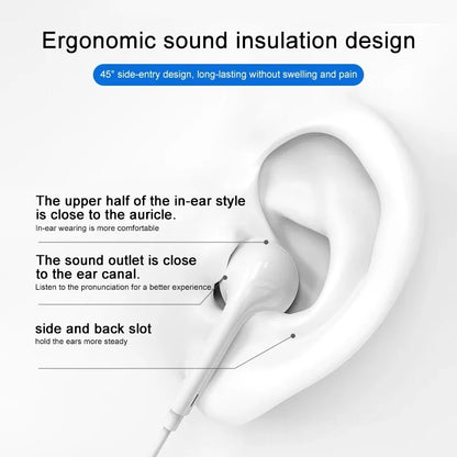Headphones For Xiaomi 14 13 12 11 in-ear Earphones Redmi Note 10 9 8 7 Type C 3.5mm Wired Headset Phone Accessories