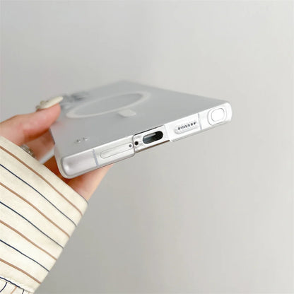 Ultra Slim For Magsafe Clear Frameless Phone Case For Samsung S26 S25 S24 Plus S22 S23 Ultra Magnetic Wireless Charging Cover