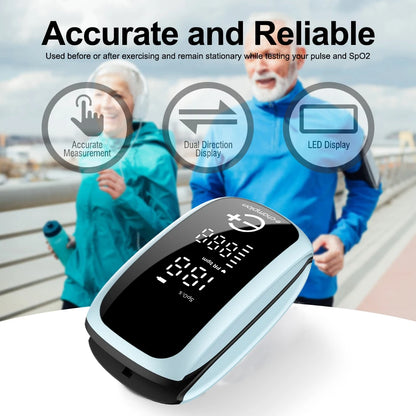 Rechargeable Medical Oximeter Strap Lanyard Fingertip Pulse Oximeter Blood Oxygen Saturation Monitor Digital LED Display Child