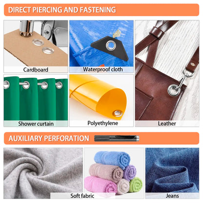 6mm 10mm Grommet Pliers Kit Tools Handheld Hand Press Metal Eyelet Hole Punch Plier for Leather Canvas Clothing DIY Tarp Ring