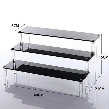 1-5 Tier Iridescent Acrylic Display Risers Stand Shelf for Figures Collectibles Cupcakes Perfumes Jewel Decorating & Organizing