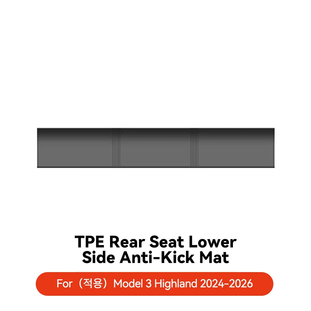 YZ For Tesla Model Y/3 Juniper 2021-2025 Rear Seat Lower Anti-kick Pad Protective Mat Electric Vehicle Protective Accessories