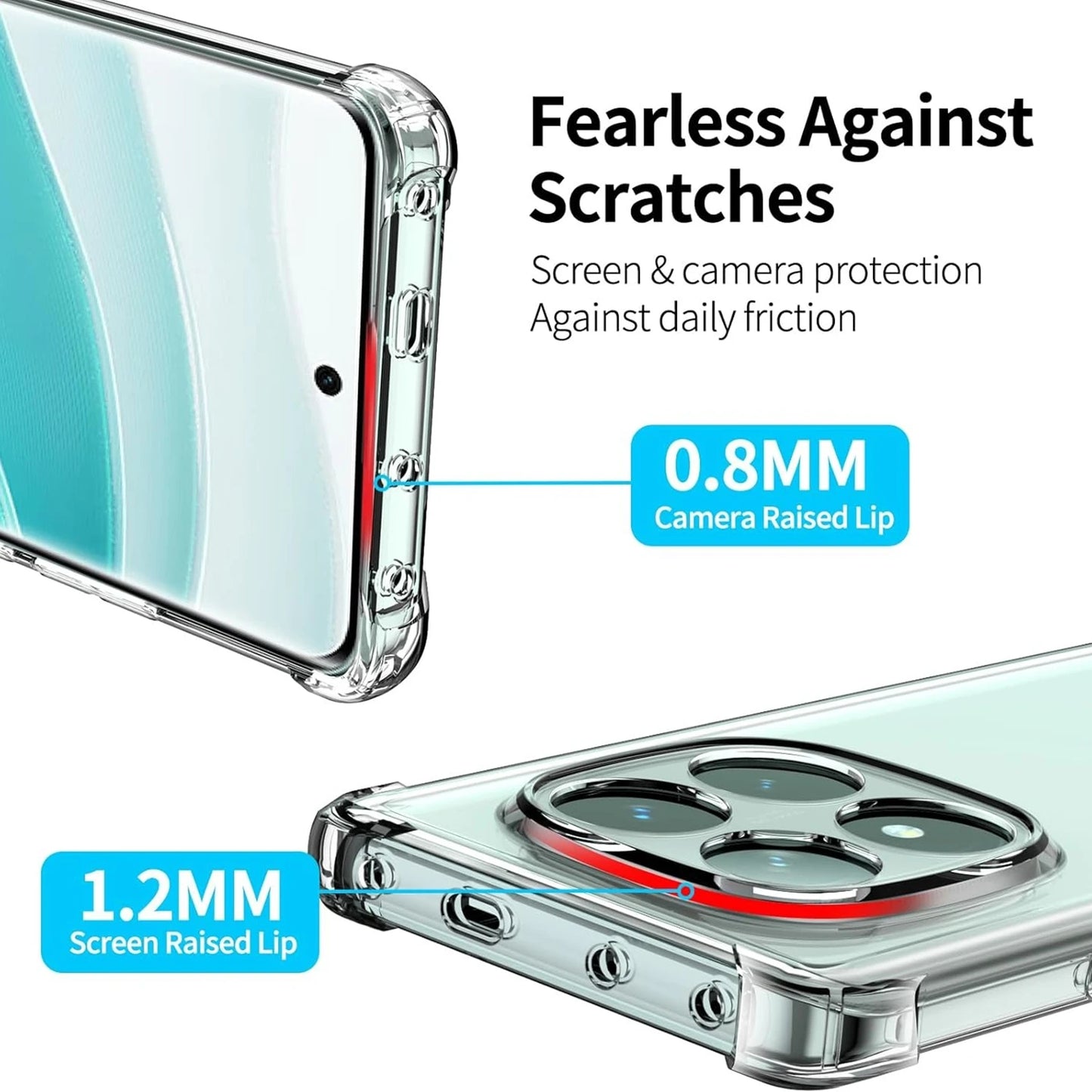 TPU Transparent Case for Xiaomi Redmi Note 15 14 Pro 5G Pro+ Plus Protective Cover Four Corners Shockproof Bumper Coque Fundas