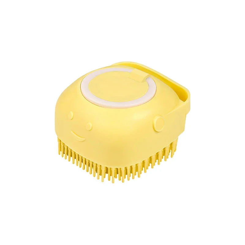 Silicone Dog Bathing Brush with Shampoo Dispenser