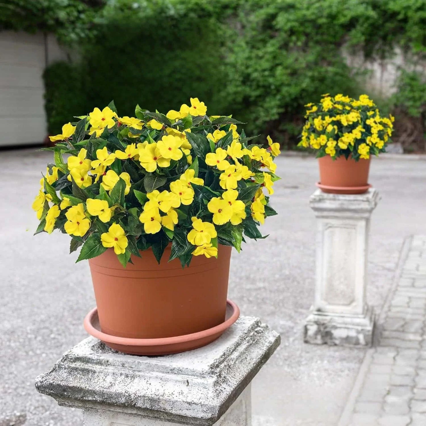 1/2/6PCS Artificial Flowers, Realistic Faux Balsam, Lifelike Stems, UV Resistant for Home Hotel  Indoor Outdoor Decor
